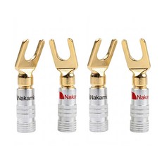 티놀지 스피커 말굽 U형 단자 커넥터, 흑색2+적색2, G-UN-R2B2