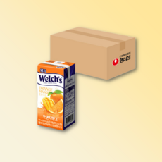 농심 웰치스 드링크오렌지망고 (190ml X 24개), 190ml