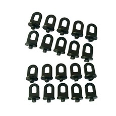 shangren 교체하기 쉬운 플라스틱 온실 걸이 걸이 정원 가제트, 20Pcs, 3x2x2cm, 블랙, 1개