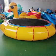 물놀이 회전 튜브 에어 놀이기구 워터파크 수상 레저용 대형 풍선 게임 풀장 장난감, 팽창 트램폴린 2.5M 두꺼운