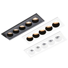 사는잼 매입형LED등기구 마그네틱조명 사각 멀티매입등 5구 10W, 1개, 화이트(주백색4000K)