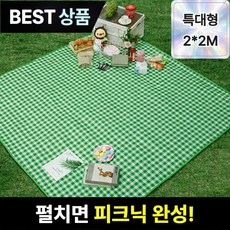 브로미 휴대형 방수 피크닉매트 돗자리, 그린