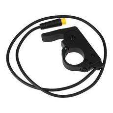 Micro Traders 22.2mm 전기 스쿠터 엄지 스로틀 옐로우 라운드 플러그 33cm 케이블 길이 24-72V E-바이크용 103261, Yellow Round Plug