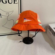 夏季戶外輕薄速幹漁夫帽子女遮陽防曬登山帽運動盆帽, 橙色