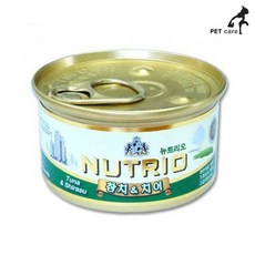 80g 참치캔 치어 간식 고양이 뉴트리오 고양이 간식 간식캔 캣캔 캣통조림+셀러팩토리Shop, 빠른배송