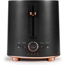 Caf Express Finish 2구 토스터 넓은 슬롯 와플페이스트리텍사스 토스트 등을 위한 추가 트 기능 4가지 프리셋 8단계 굽기 조절 주방 필수품 카운터탑 가전 무광 블랙, 2-Slice, Matte Black