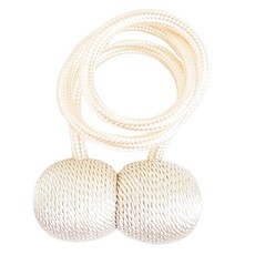 민스리빙 자석 커튼 타이백 볼 3 x 45 cm, 크림화이트, 4개