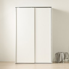 동서가구 에센셜 2도어 슬라이드 옷장 1400 DF926806, 화이트, 하프선반형D옷장+콤비장