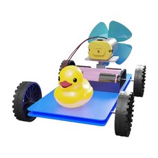 놀이과학 풍력실험 작용반작용 오리자동차 조립키트 과학수업용 과학키트 교육기관, 2개