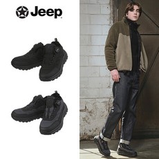 지프 남성 패딩 퍼 방한화, 블랙/250, 1개