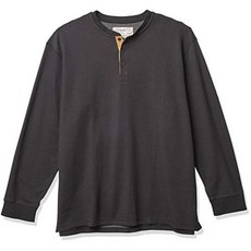 Legendary 화이트tails 남성용 헨리 셔츠 긴소매 고중량 이중 보온 레이어 카키 XL_148658, M_148658, 블랙