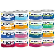 德國竣寶 GIMBORN 營養貓罐 70g shinycat貓罐 補水罐 貓罐頭, 24個, 凍罐+湯罐 隨機混搭,超取限重一箱(過重運費另計)