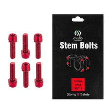 CHOOEE 자전거 핸들 바 스템 볼트 강철 산악 나사 컬러 사이클링 M5 18mm, 01   Mainland, 02 red