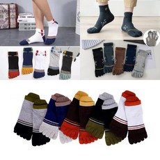 봄 여름 가울 프리미엄 짧은 단목 남자 남성 발목 발가락양말 5켤레세트 4종