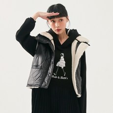 betty’s貝蒂思 內裡毛毛雙層立領鋪棉背心 (共二色)