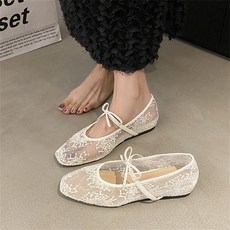 besteffie 여성 레이스 메리제인 플랫 슈즈 편안한 데일리 발레리나 신발 여름 봄