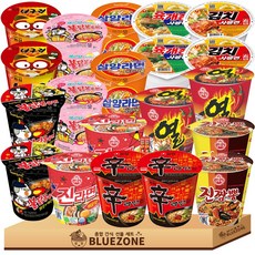 매운맛 소컵라면 불닭2개 까르보붉닭2개 삼양라면2개 신라면2개 얼큰너구리2개 진라면매운2개 열라면2개 진짬뽕2개 왕뚜껑2개 라면스틱2개, 1박스