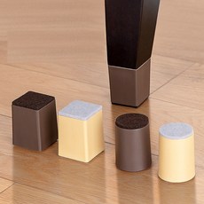 가구 높임 다리 5cm 4P/세트 원형 사각 조절 식탁 테이블 의자 책상 위치, C_원형_베이지