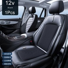 여름용 차량 쿨시트 앞좌석 뒷좌석 세트 자동차 통풍 시트 쿠션 냉각 패드 빠른 매트 인테리어 12 V 24V 여름, Black 12V, 1개