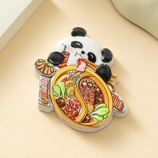 卡通熊貓冰箱貼創意恭喜發財立體麻將磁性貼品裝飾磁力貼陶瓷冰箱貼冰箱磁鐵可愛磁鐵吸鐵白板貼黑板貼居家裝飾, 地道的火鍋