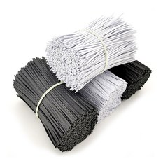 원스탑 강력 PVC코팅 전선끈 철끈 철사끈 빵끈 컬러타이 12cm 1000개, 흑색