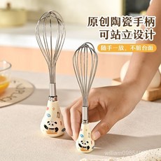 台灣熱銷 食品級304不銹鋼打蛋器 手動打蛋棒 攪拌棒 攪蛋器 奶油雞蛋烘焙工具, 1個, 【碳鋼304】抗菌率99.9%-放心用,【可立式】打蛋器-小號