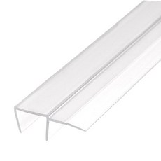 F자형자동문프로파일(12mm용)(자동문바람막이/샤워부스프로파일/자동문틈막이/유리쫄대/욕실쫄대/PVC쫄대/샤워부스쫄대/샤워부스부속), 1개