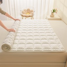 A類夾棉軟墊 家用床褥, 雲朵白, 1個