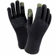 DexShell THERMAFIT 2.0 防水手套 美麗諾羊毛 高度透氣 觸控螢幕適用 登山徒步, 黑色,L, 1個