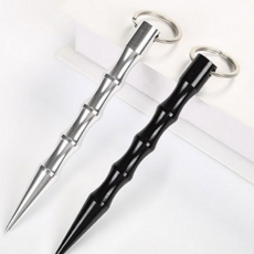 차량 유리 파괴 휴대용 열쇠고리 호신 용품 쿠보탄 후추스프레이 호신용, 실버