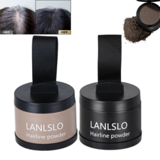 LANLSLO 헤어라인 파우더 · 쉐이딩 · 넓은 이마 보정 &amp; 채움 작고 휴대하기 쉬움 방수 및 땀 방지, 다크카멜, 4g
