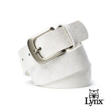 Lynx Golf 男款時尚格紋牛皮針扣