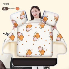 전신 방수 전기 자동차 윈드쉴드 커버 오토바이 방한 겨울용 플리스 안감 두꺼운 전기 커버 오토바이 방한 전신방한 방한커버 전신커버 스쿠터 방풍 오토바이 방한 바람막이 보온커버, 잠자는 곰 기본형 방수막 없음