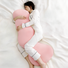 커버분리가능 인체공학 구름이 애착 초대형 벨벳 바디필로우 다리베개 긴베개, 핑크