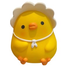 머니풀 깨지지 않는 인테리어 병아리 저금통, 모자 옐로우, 1단
