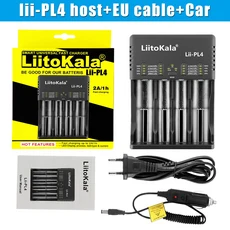 LiitoKala Lii-PL4 26650 21700 18650 18490 17670 16340(RCR123) 범용 충전식 배터리, 04 EU-PL4-car