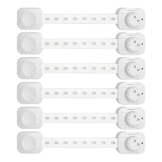 밴드형 다이얼 서랍 유아 이중 안전잠금장치, 혼합색상, 6개