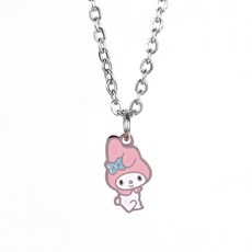 MX KIDS 써지컬스틸 미아방지 목걸이 225K 프렌즈 유아동 키즈 체인 이름 각인 어린이, 1개, G-핑크모자