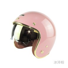 華泰安全帽 復古造型安全帽 輕量透氣 快拆鏡片, 公版女款(頭圍約57-58cm)