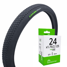 CASCEN 카센 24X1.95 (50-507) 자전거 타이어+ 던롭튜브 생활차 MTB, 1개