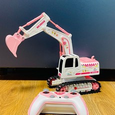 langi 合金遙控挖掘機, 1個, 24  2粉色工程車  單鋰電