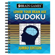 (영문도서) Brain Games - Lower Your Brain Age Sudoku: Jumbo Edition Spiral, Publications International,...