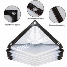 캠핑타프 투명 방수 방수포 정원 폴리 타프 식물 커버 그로밋 단열 창고 천 0.18mm 두께, Espessura 0.18mm