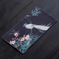 중국 스타일 스웨이드 패브릭 양면 티 타월 다이닝 테이블 매트 인쇄 찻주전자 청소 천, 1개, 6. Style 10