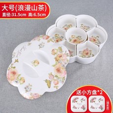 분리식 7구 멜라민 나눔 분할 접시 모듬 반찬 그릇 소스 간식 안주 1개 M E × 1개, C × 1개