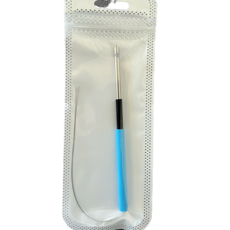 俄羅斯刺繡毛線粗針戳針可調節戳筆戳戳繡材料包，輕鬆體驗手作樂趣，創造獨特立體紋理, 1個, 3.5毫米-小號膠柄藍色戳針(含引線器)