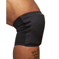 ProForce Karate/Martial Arts Elastic Band Cloth Knee Guard/Knee Pad (Pair) (White Large), Black
