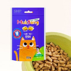 먹방 트릿 고양이간식 쿠키 스낵 비스켓 가수분해 원료 겉바속촉 원육살코기함유 치킨 연어 소고기 바삭한식감 영양간식, 먹방 트릿 (연어), 80g, 1개