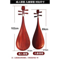 民音琵琶琴，兒童成人琵琶初學者，紅木花梨木，專業演奏琵琶，兒童琵琶，實木琵琶，成人琵琶，考級琵琶, 花梨木兒童款（演奏級別）, 1個