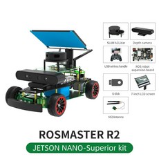 Yahboom ROSMASTER R2 ROS2 로봇 프로그래밍 자동차 Ackerman 구조 Jetson NANOOrin, Without Sup NANO